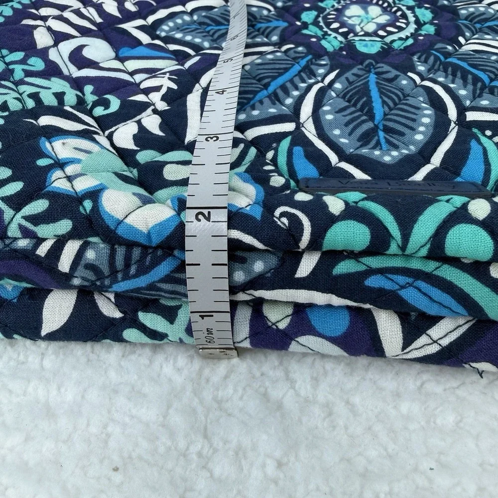 Vera Bradley Blue Island Medallion Royal Blue Laptop Zippered Bag Shoulder Strap